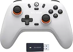 Controlador sem fio GameSir Nova Lite 2.4g para PC com Windows, iPhone, Android, Switch e Steam Deck, Controle Bluetooth Gamepad com gatilho de efeito Hall, Turbo, vibração Rumble(Nova Lite(Branco))
