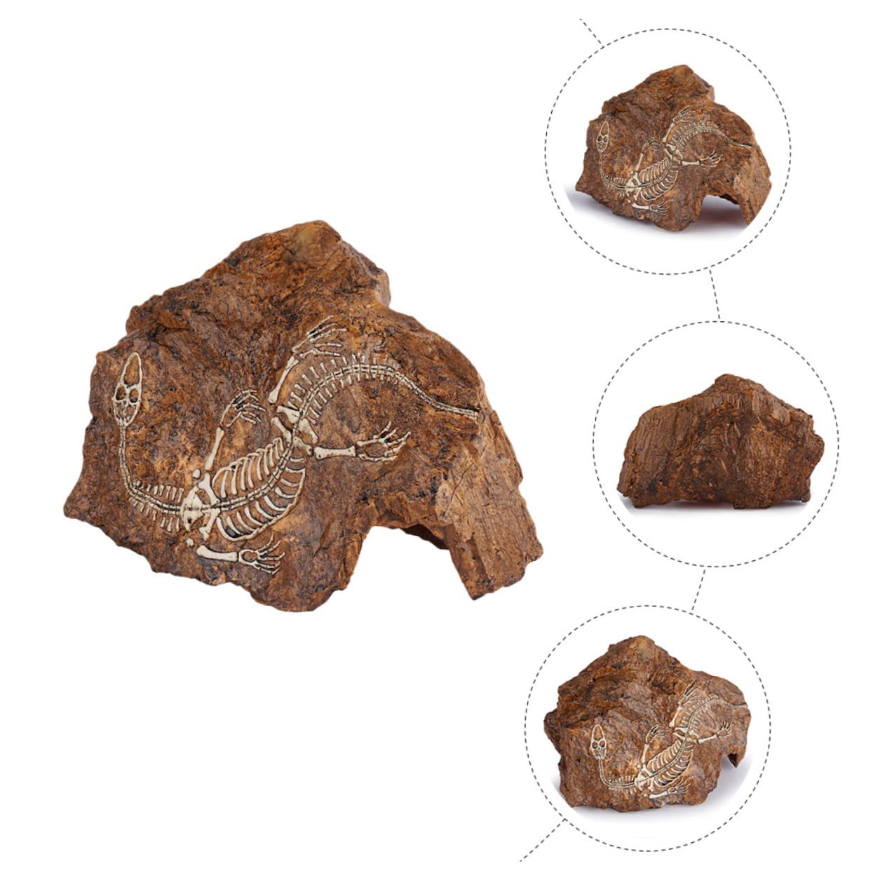 Hohopeti 1pièce Décoration Aquarium Crâne Résine Ornement Lifelike pour Poisson Et Plantes Aquatiques Statue De Pierre Naturelle pour Aménagement Paysager De Réservoirs Aquatiques