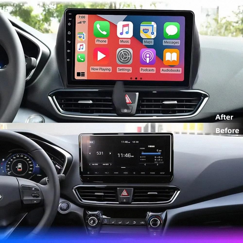 Nawigacja Gps, Multimedia, Wideo dla Hyundai LA FESTA 2019 Odtwarzacz Wideo Car Play Mirror Link, Siri/Airplay/Aux/Radio, Odtwarzacz Bluetooth Wi-Fi, 8 Rdzeń 4G+64G