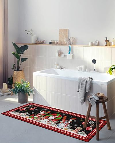 Miniatura 4 de Tapete de baño de muñeco de nieve para bañera, antideslizante, de secado rápido y absorbente, tierra de diatomeas, fregadero, dormitorio, cocina,
