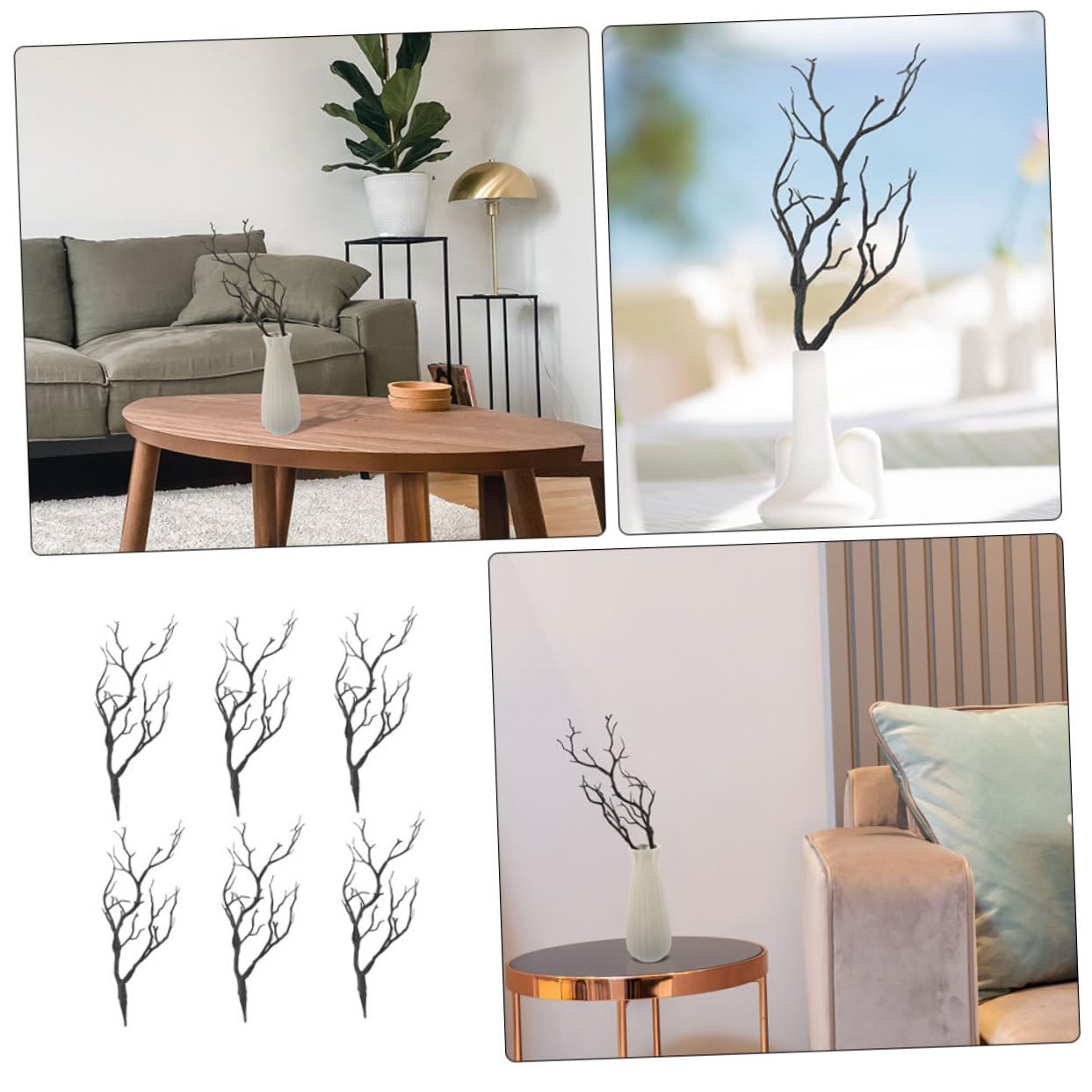 Zerodeko 18pezzi Rami Artificiali Plastica Per Decorazioni Natalizie e Halloween Accessori Finti Per Vasi e Scenografie Rami Decorativi Per Casa e Ufficio