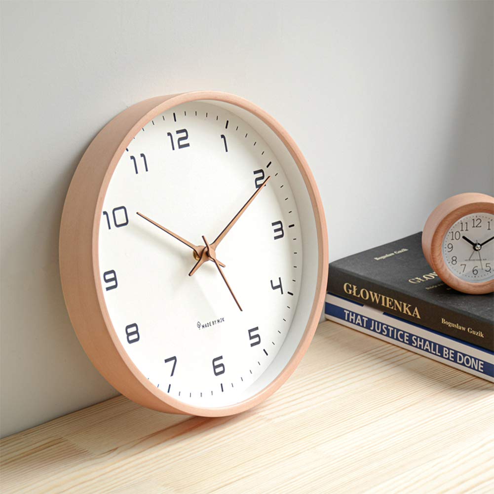 天然木】適宜sale中！北欧風シンプル掛け時計 静音タイプ 【公式通販】