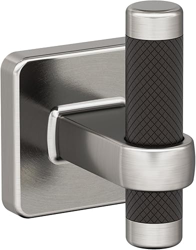 Vista 148 de Amerock BH26615PNBBZ Toallero de níquel pulido/champán dorado Toallero de 24 pulgadas (24.016 in) Esquire Toallero de baño Accesorios