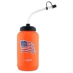 Pro Impact Squeezable Water Bottle Bendable Long Straw - LDPE BPA Free Plastic - Hydration for Baseball Hockey Gym MMA Yoga Boxing Cycling Softball Football Lacrosse (35.5 Oz.)
