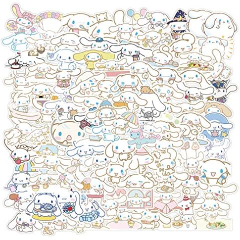 ROFOLO 100PCS Cinnamoroll Stickers, Cute Dog Stickers, Vinyl Waterproof Stickers for Kids Teens Girls Adults Phone Water Bottles Skateboard Guitar Cover