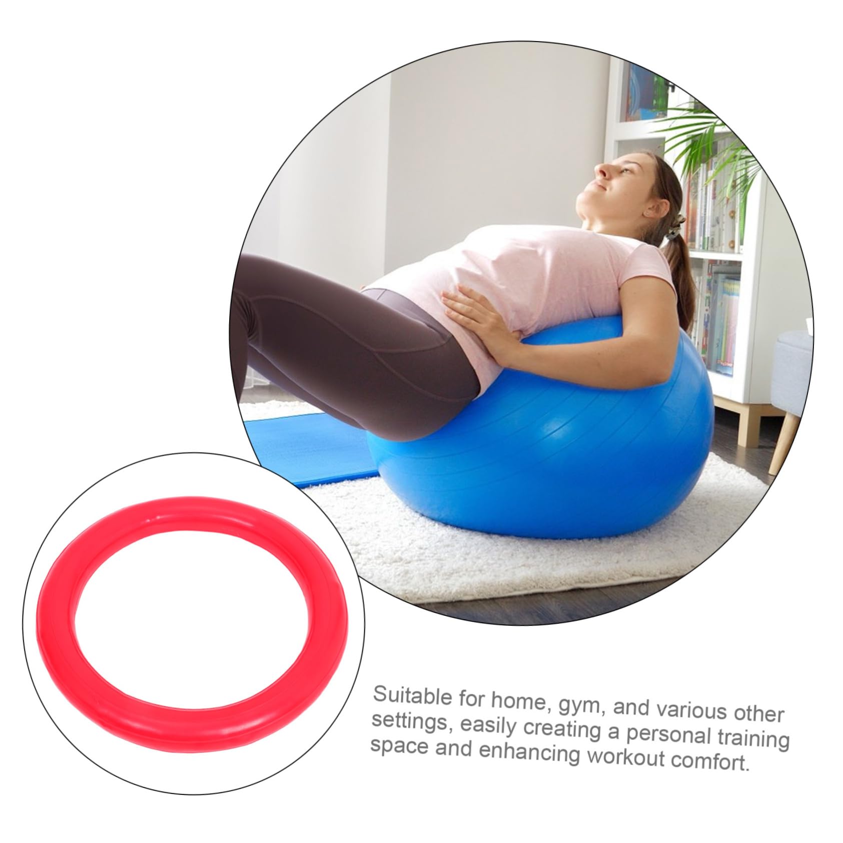 Didiseaon Base Stabilità per Palle Yoga PVC Antiscivolo per Palloni Esercizio per Palestra Casa e Studi Fitness Design Esplosione Facile Installare