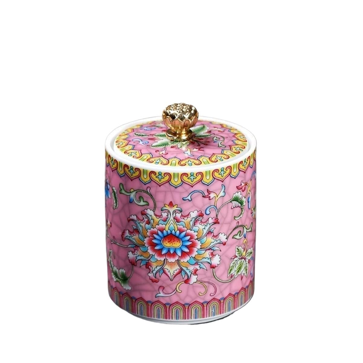GJGHKLHL sugar pot， Ceramic Tea Jar,Storage Tank Container Food Jars, Canister Caddy Can(D)