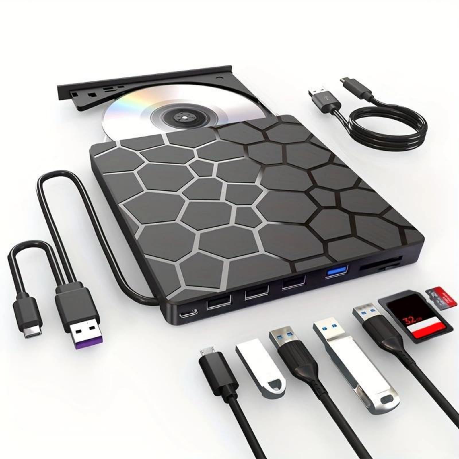 Multifunzione USB Tipo C Masterizzatori di Dischi Per Ufficio O Viaggi Uso Multimediale Divertimento Uso Professionale Unità Esterna