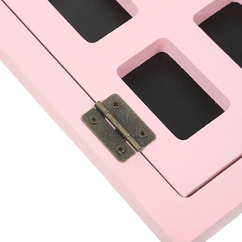 Miniatura 5 de Letrero colgante de pizarra con forma de ventana, letrero de madera borrable, pizarra pequeña para el hogar, bar, pub, decoración de pared (rosa)