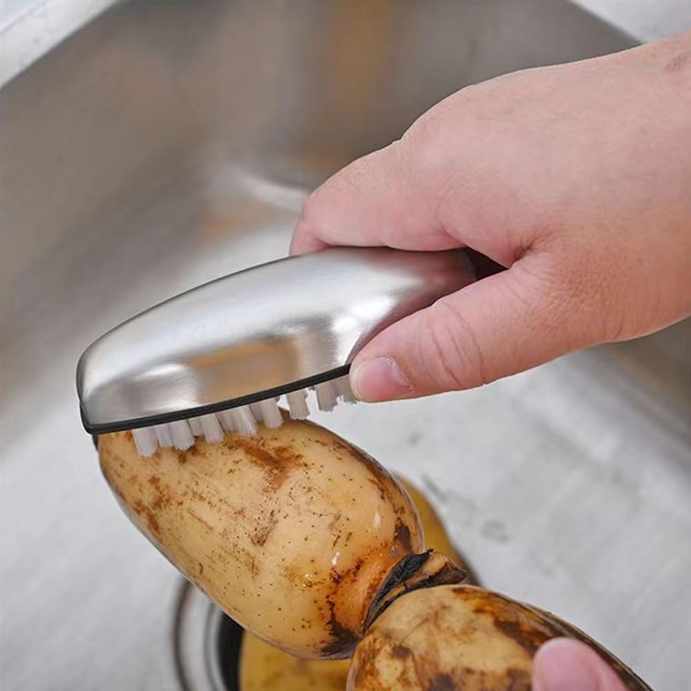 2 Pezzi Spazzola Per Unghie Spazzolino per Unghie Mani Inox Kit Lavaggio Di Mani Spazzolino per Unghie dei Piedi, la Pulizia di Mani, Unghie