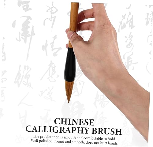 Miniatura 8 de EXCEART Juego de 3 pinceles de bambú para adornos, rotuladores, pinceles de caligrafía, bolígrafos blancos para arte, acuarela, juego de caligrafía