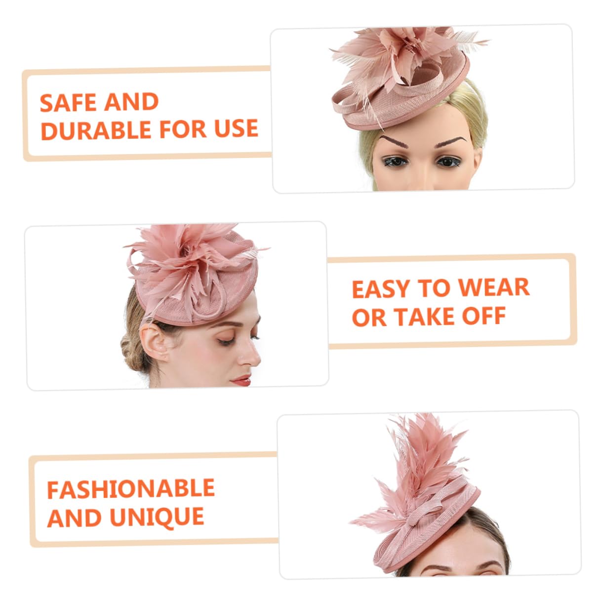 Abaodam 2 Uds Pasador Sombrero Diadema Nupcial Sombreros De Mujer Clips Para El Pelo De Graduación De Fiesta De Cóctel Tocados Fiesta De Té De Té