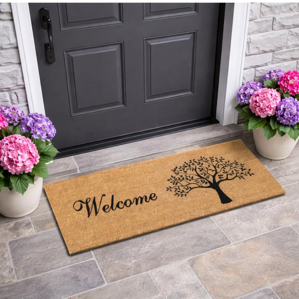 新品 tenbox original rug 10匣 ラグマット＋おまけ Buy ALFRZ Coir Rectangular Welcome Tree Door Mat 120x40 cm – with