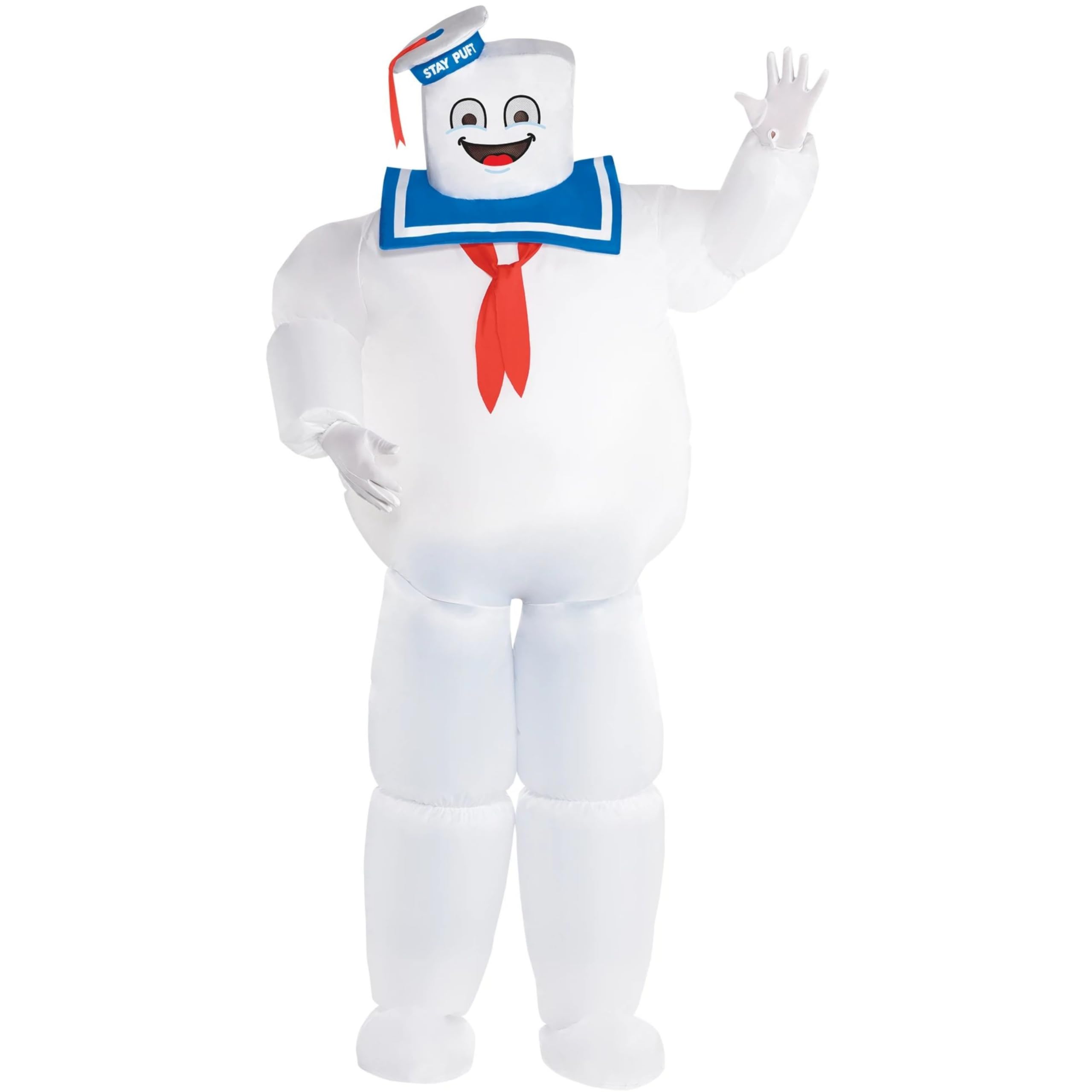 Amscan Adult Stay Puft Marshmallow Man Inflatable Costume Set - Plus XXL (48-52) 1 Set - Iconic, Fun & Spooky Party Outfiit for Halloween & Cosplay Fun