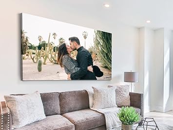 CanvasChamp Custom Canvas Print with your Photos - Personalized Framed Wall Art for Home & Office Decor (24 W x 36 H x 0.75 D)