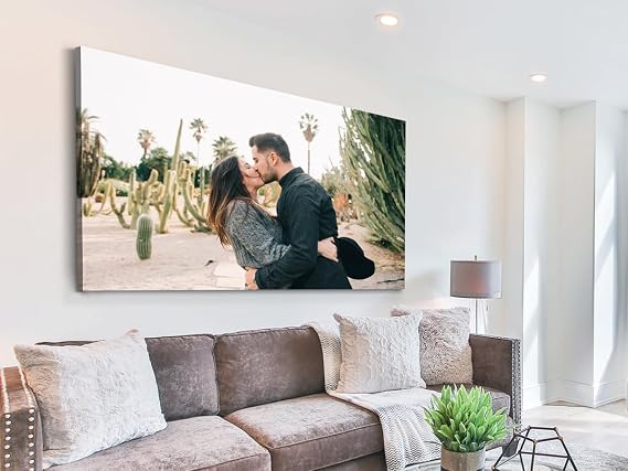 CanvasChamp Custom Canvas Print with your Photos - Personalized Framed Wall Art for Home & Office Decor (24 W x 36 H x 0.75 D)