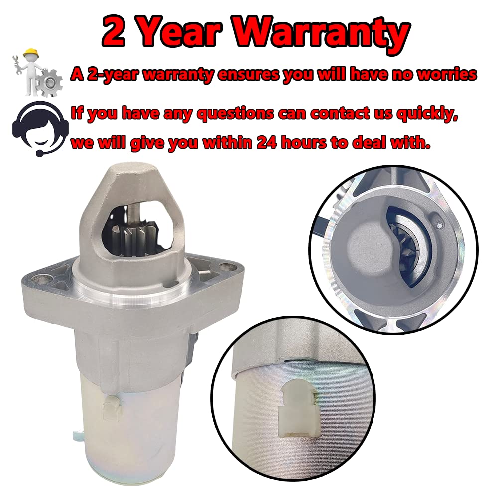 17960 Starter Compatible with Honda 06-12 Accord, 06-11 Civic, 07-11 CR-V, 07-11 Element, Acura 06-14 TSX, 06-08 CSX, 2.0L 2.4L L4 Engine,OEM #31200-RAA-A61 31200-RRA-A51 31200-RZA-A01