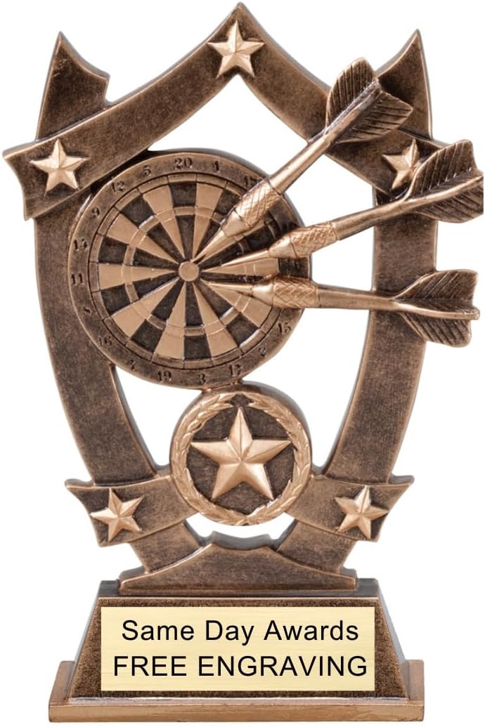 Star Trophy Award 6.25" Custom Engraved Resin Achievement Trophy for Youth Adult Team School Event Recognition Gift