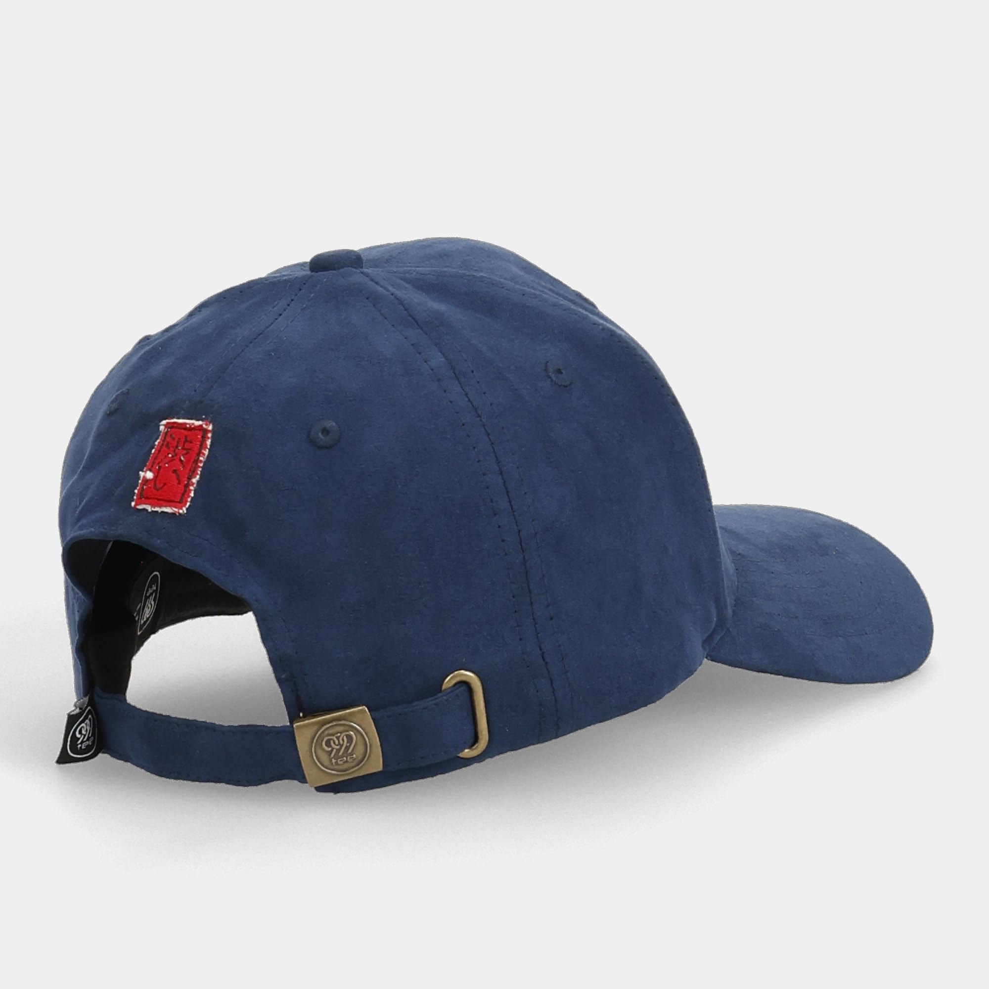 999TEE Shibui Suede Cap – Premium Suede 6-Panel Baseball, Curved Brim, Adjustable Unisex Minimal Streetwear Cap Blue 1