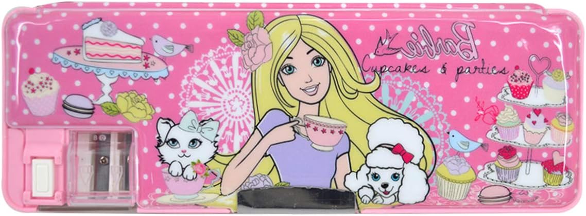 Rebecca Multifunctional Cartoon Pattern Pencil Case Cute Double-Sided Pencil Box for Kids (Pink 01)