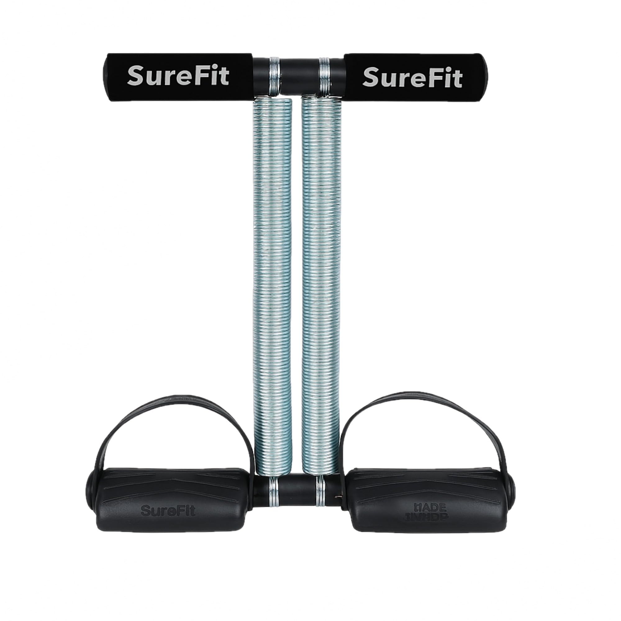 - SureFit® Large Spring Double Spring Tummy Trimmer for Men & Women | Heavy Resistance Ab Exerciser | Foam Grip, Strong Pedals | Fat Burner, Waist & Belly Toning Equipment for Home Workout (BLACK)