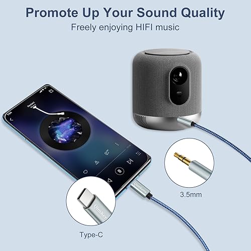 Miniatura 5 de Cable USB C a conector auxiliar de audio de 0.138 in (4.3 pies, paquete de 2) - USB C a 0.138 in para auriculares de automóvil, cable estéreo