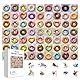 GLOBLELAND Holzpuzzle Erwachsene 300 Teile Holzpuzzles 63 Donut Wooden Puzzle Unregelmäßige Einzigartige Puzzle für Erwachsene und Kinder Kreatives Weihnachten Geschenke