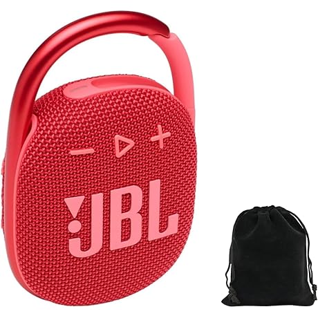 JBL Flip 4 Portable Waterproof Bluetooth Speaker in Bold Red