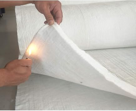 Rygcrud Ceramic Fiber Insulation Blanket 2400f - Kiln Furnace Forge - Heat Resistant - Excellent Adhesion - Quick to Repair - Sound Damping Properties Color White, Size 61x120cm