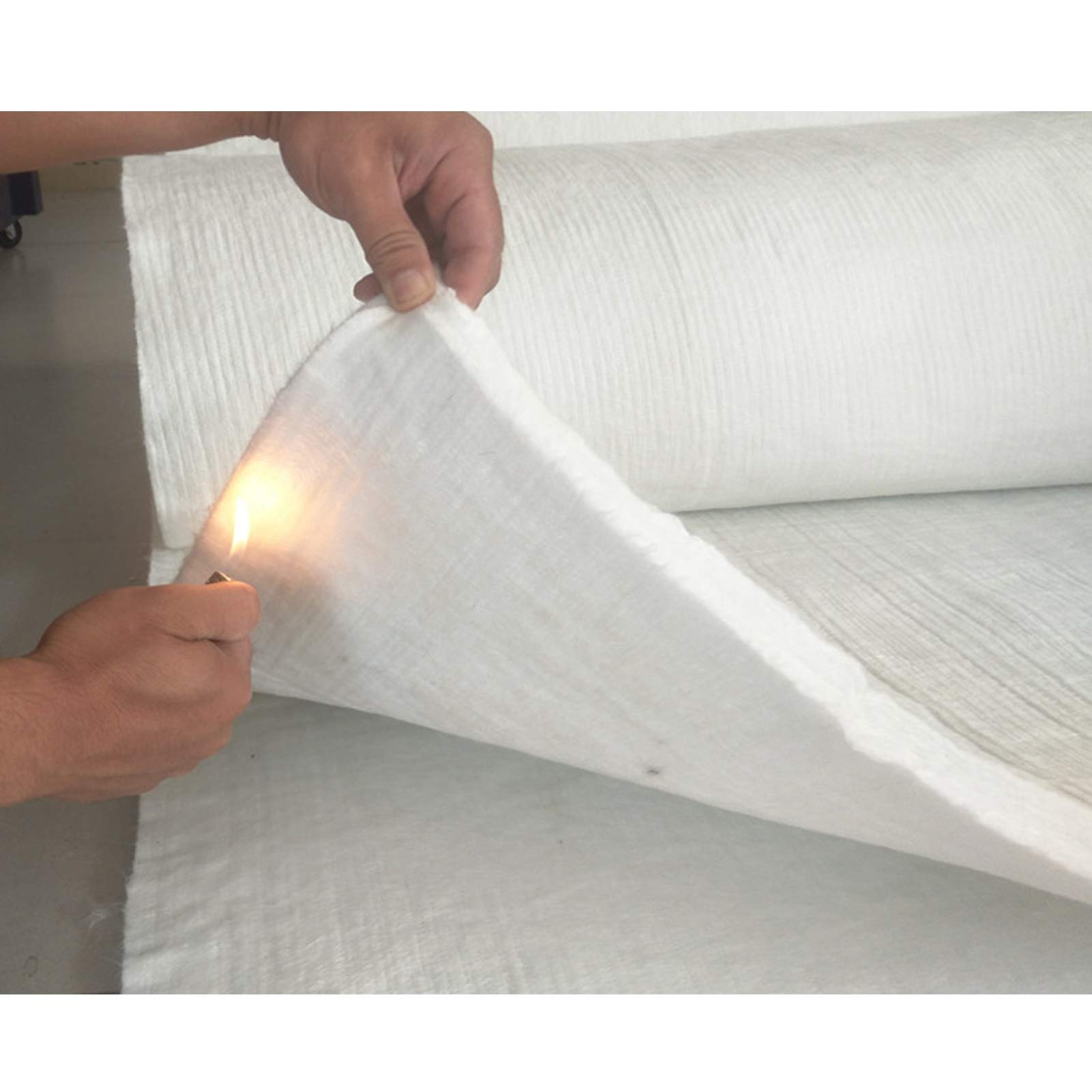 Couverture isolante en fibres céramiques blanche 61x400cm pour forge et isolation de four