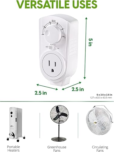 Miniatura 5 de EconoHome Termostato ajustable  Termostato universal de calefacción y refrigeración  Compatible con la mayoría de calentadores de espacio de montaje