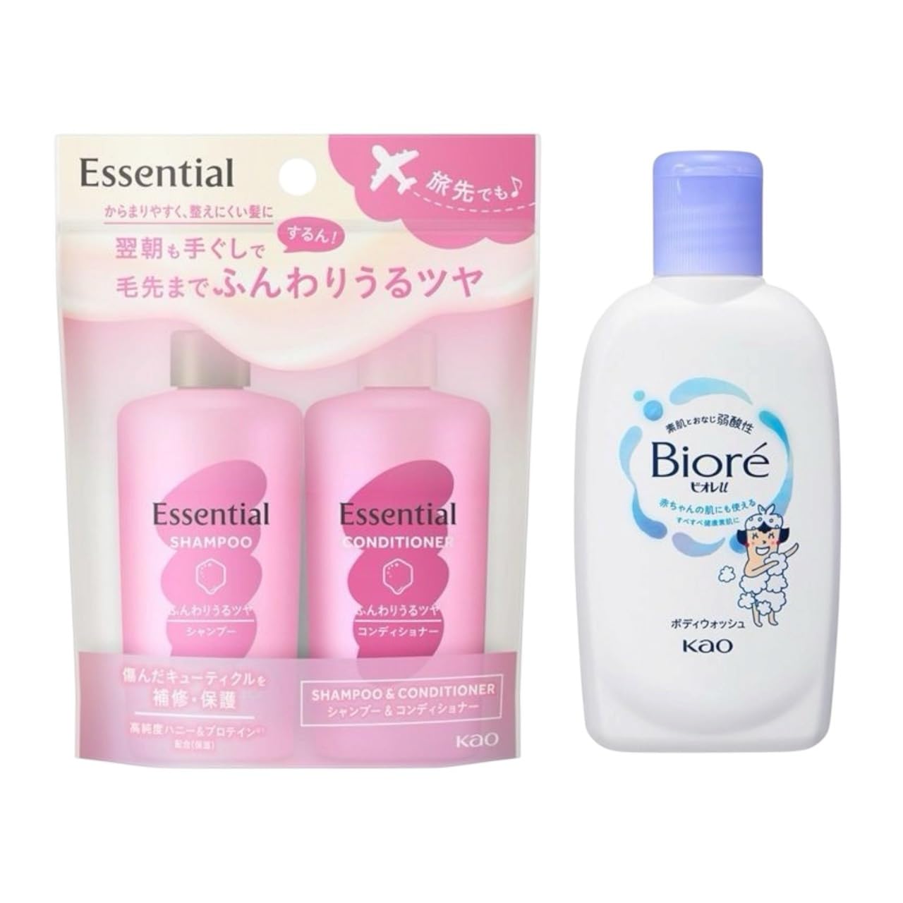 ボディウォッシュ6本セットピンク Amazon | 花王 エッセンシャル シャンプーコンディショナー ミニセット
