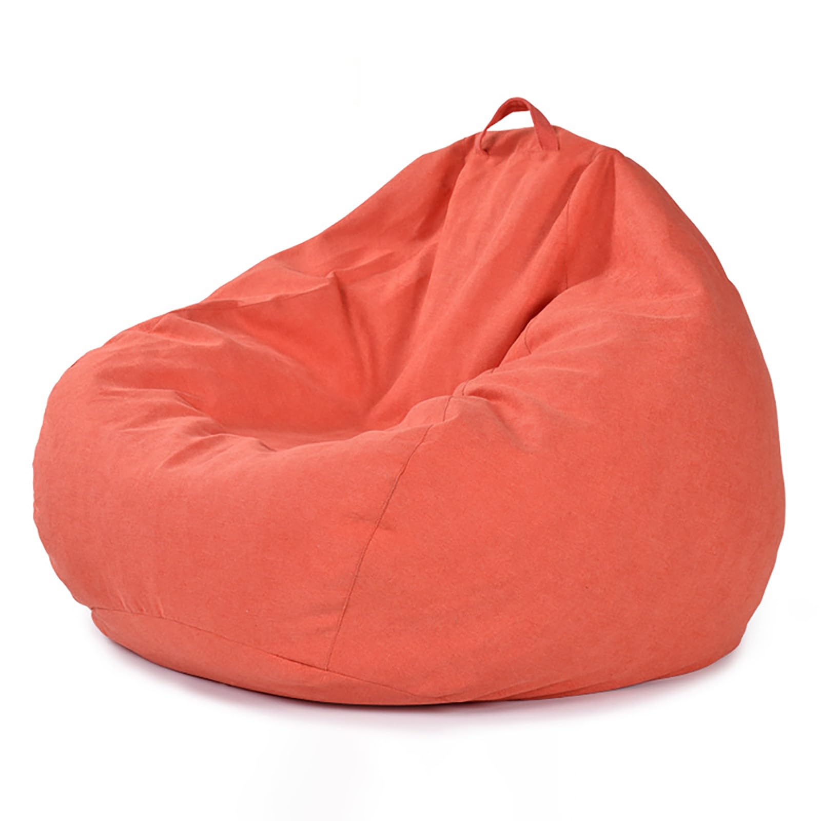 PRELGOSP Bean Bag Chair Cover Without Filling, Soft Lazy Sofa Beanbag Toy Storage Stuffed Animal Seat for Adults, Kids, Teens,red,XXL