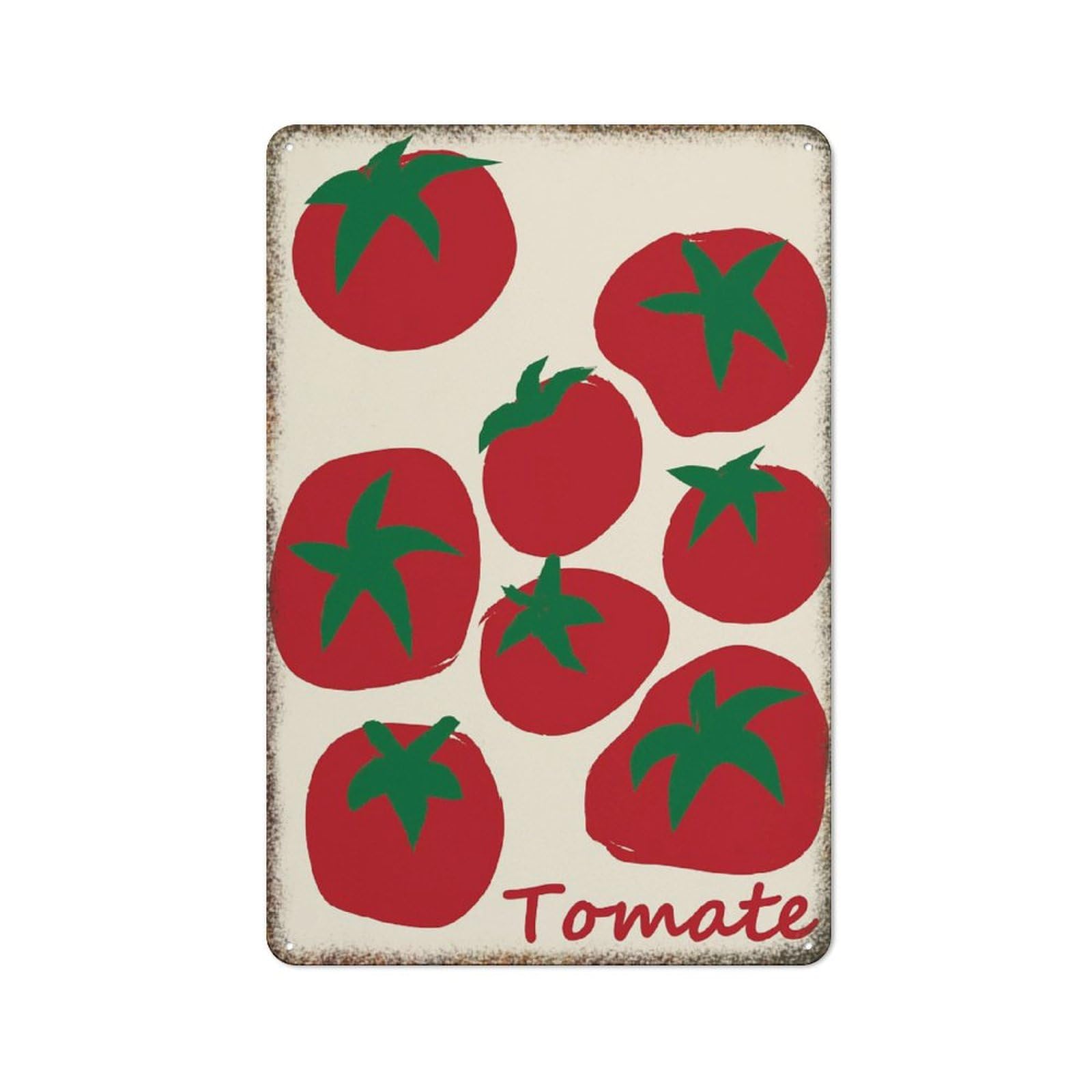 Tomato Kitchen Wall Art Rustic Interesting Artistic Style Farmhouse Home Kitchen Household Decor Poster 8x12 Inch
