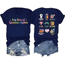 Gay Pride Shirts for Women LGBT T-Shirt Rainbow Graphic Tee Shirt