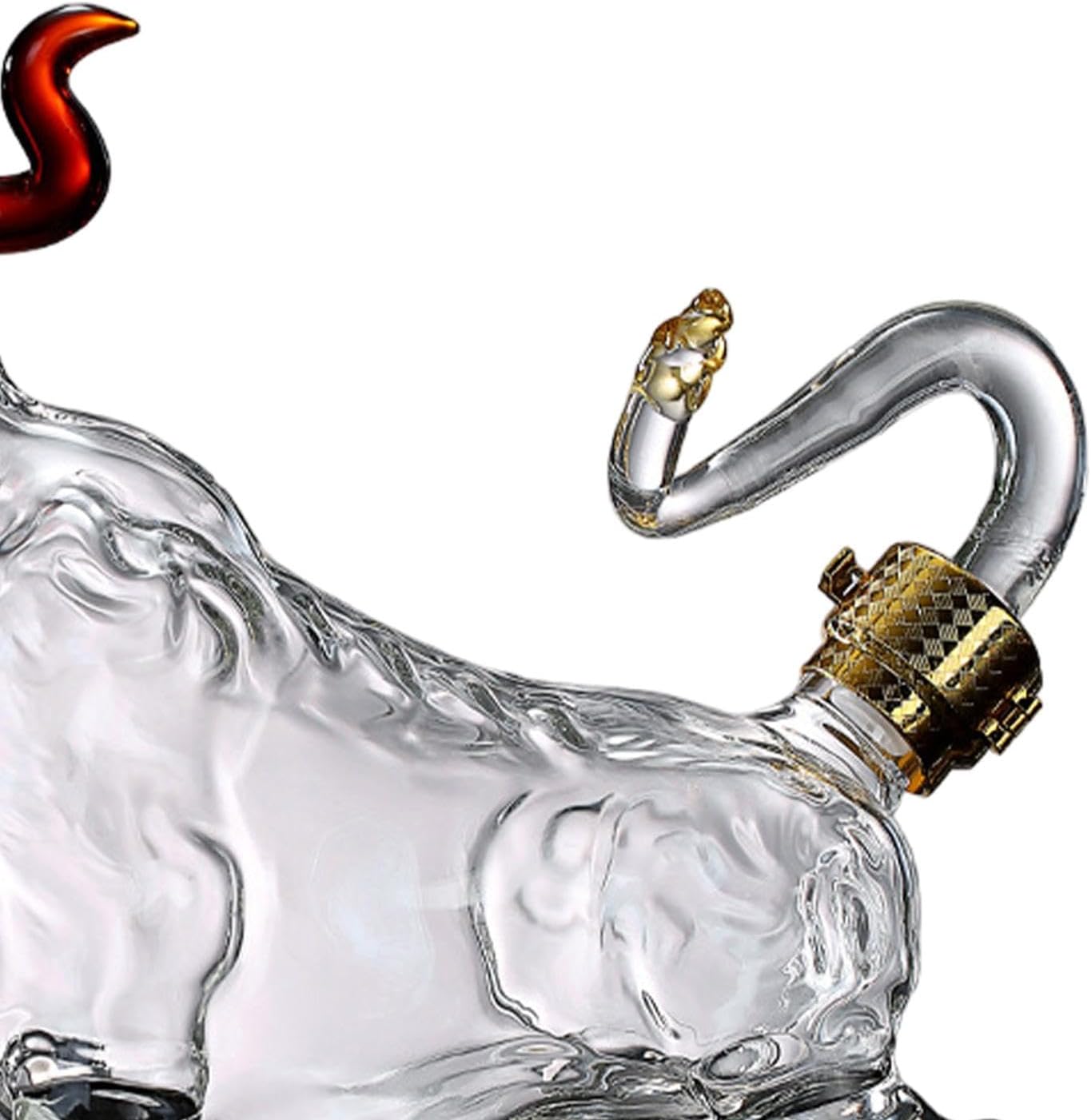 ガラス製リキュールデキャンタディスペンサー パーティー ファミリー ジュース 動物 雄牛 ワインデキャンタ