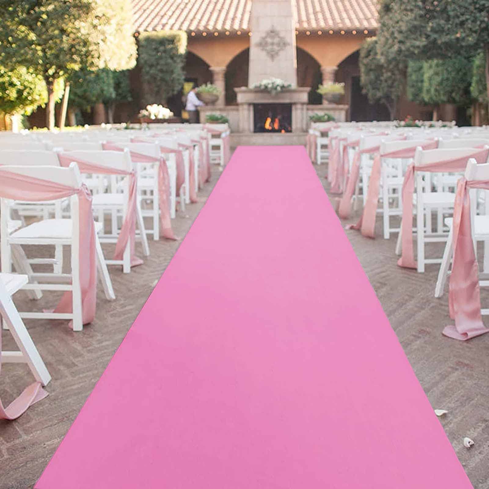 Pink Carpet Runner for Outside Runner VIP Stage Door Entrance Birthday Party Accessory 140gsm Thickness for Wedding Ceremony Decoration