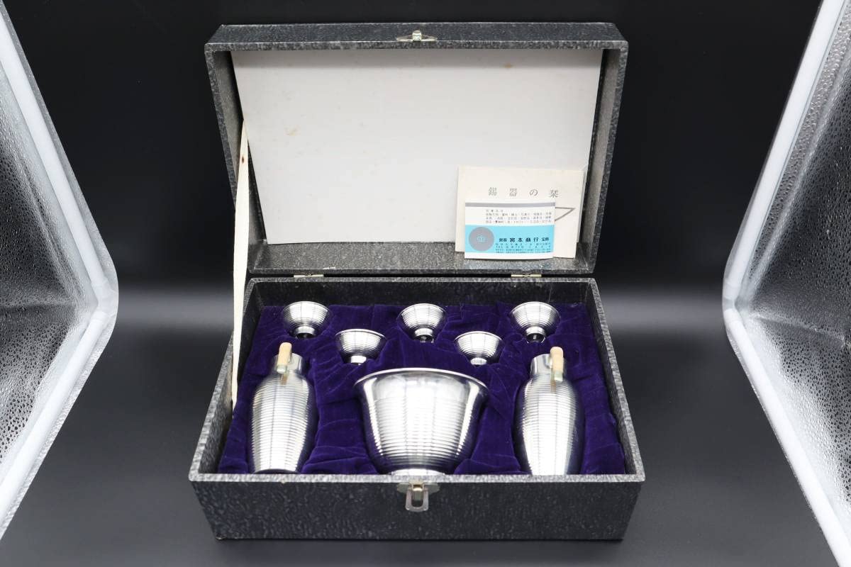 宮本製 　杯/純銀 　徳利/sterling silver 酒器揃 約258g 宮本製 杯/純銀 徳利/sterling silver 酒器揃 約258g | 金属工芸