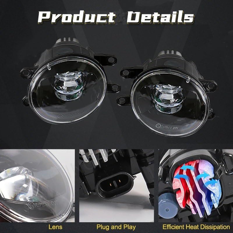 Feux brouillard halogènes 12V avec lentille haute performance