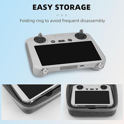 Miniatura 3 de BRDRC Cordón RC 2, correa para el cuello para DJI RC 2  RCRC Pro Controller Cordón de cuero suave PU para DJI Mini 4 ProMini 3 ProAIR 3Mini 2