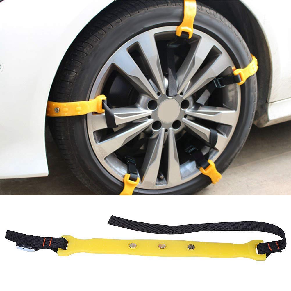 Catena neve per pneumatici, 10pcs 185-225mm Cintura antiscivolo per pneumatici Catene per pneumatici di sicurezza per auto neve Universale per camion SUV