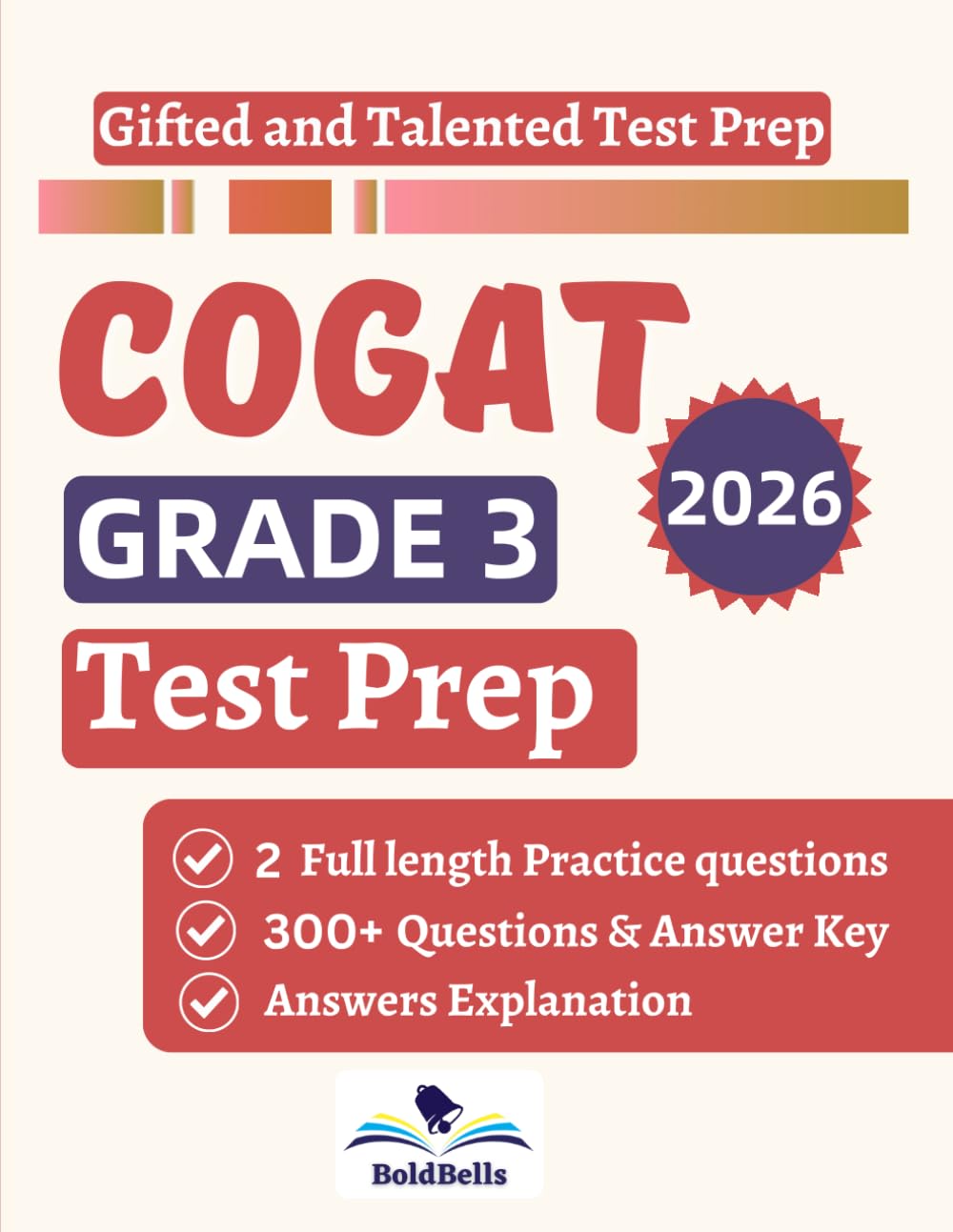 Cogat Grade 3 Test Prep: Complete Gifted & Talented test prep, Skill Builders for Verbal, Quantitative & Nonverbal Reasoning workbook