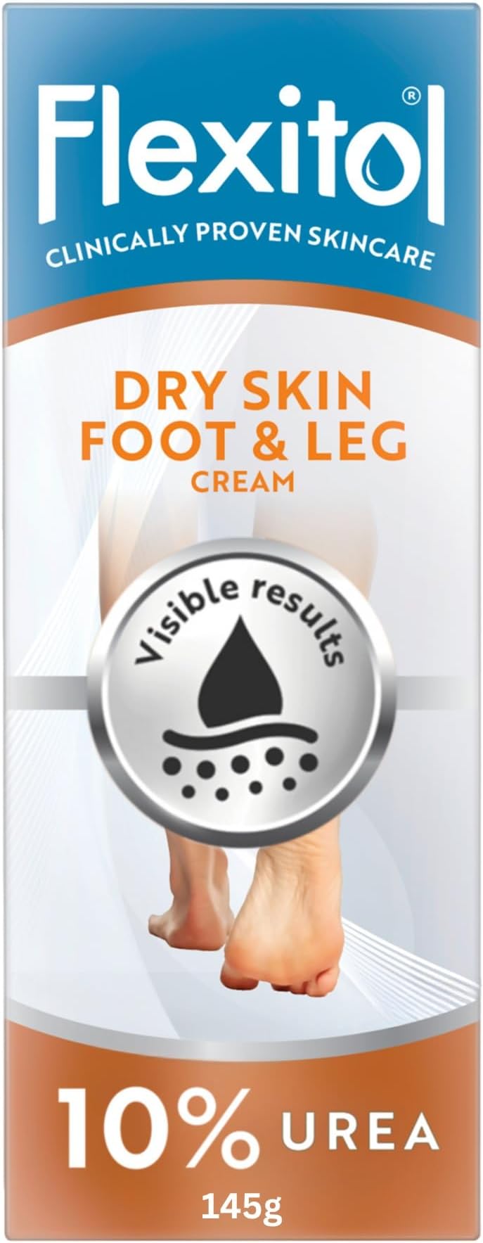 Flexitol Dry Skin Foot & Leg Cream, Clinically Proven to Hydrate Feet and Legs, Quick Absorbing Foot Care, 48H Hydration, Hydrate, Soften, and Moisturise Very Dry Feet and Legs, 10% Urea, 1 x 485g