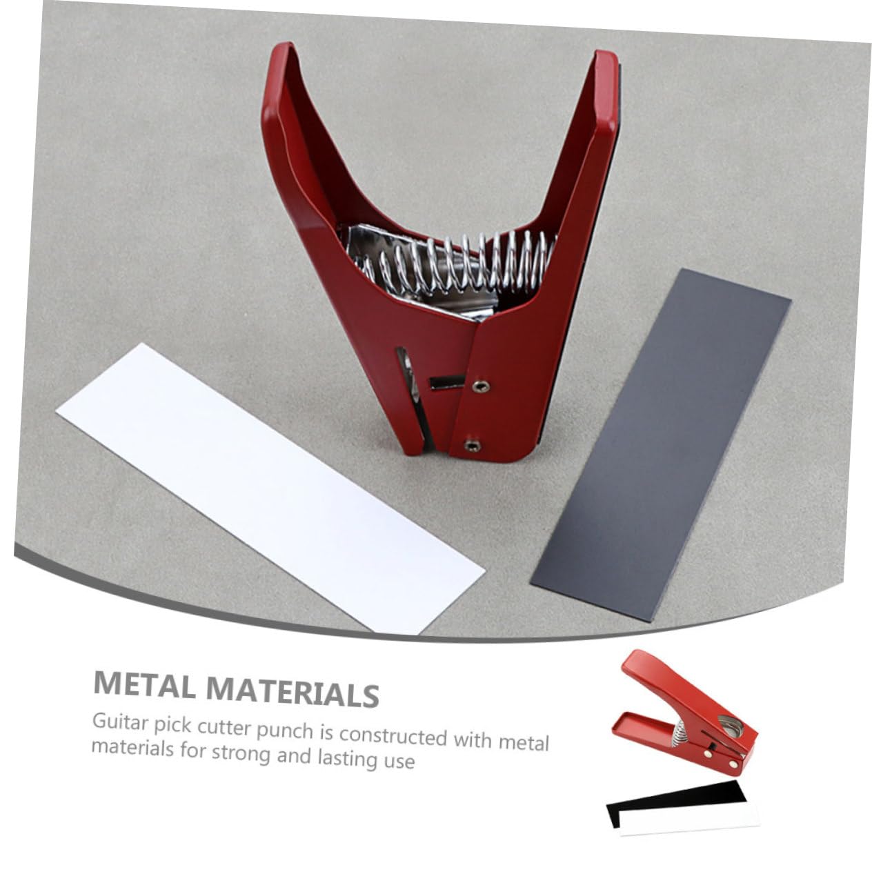 ibasenice Strumento Tagliacarte Professionale in Metallo per Creare Plettri Chitarra Ergonomici Facili da Usare, per Musicisti e Appassionati di Chitarra