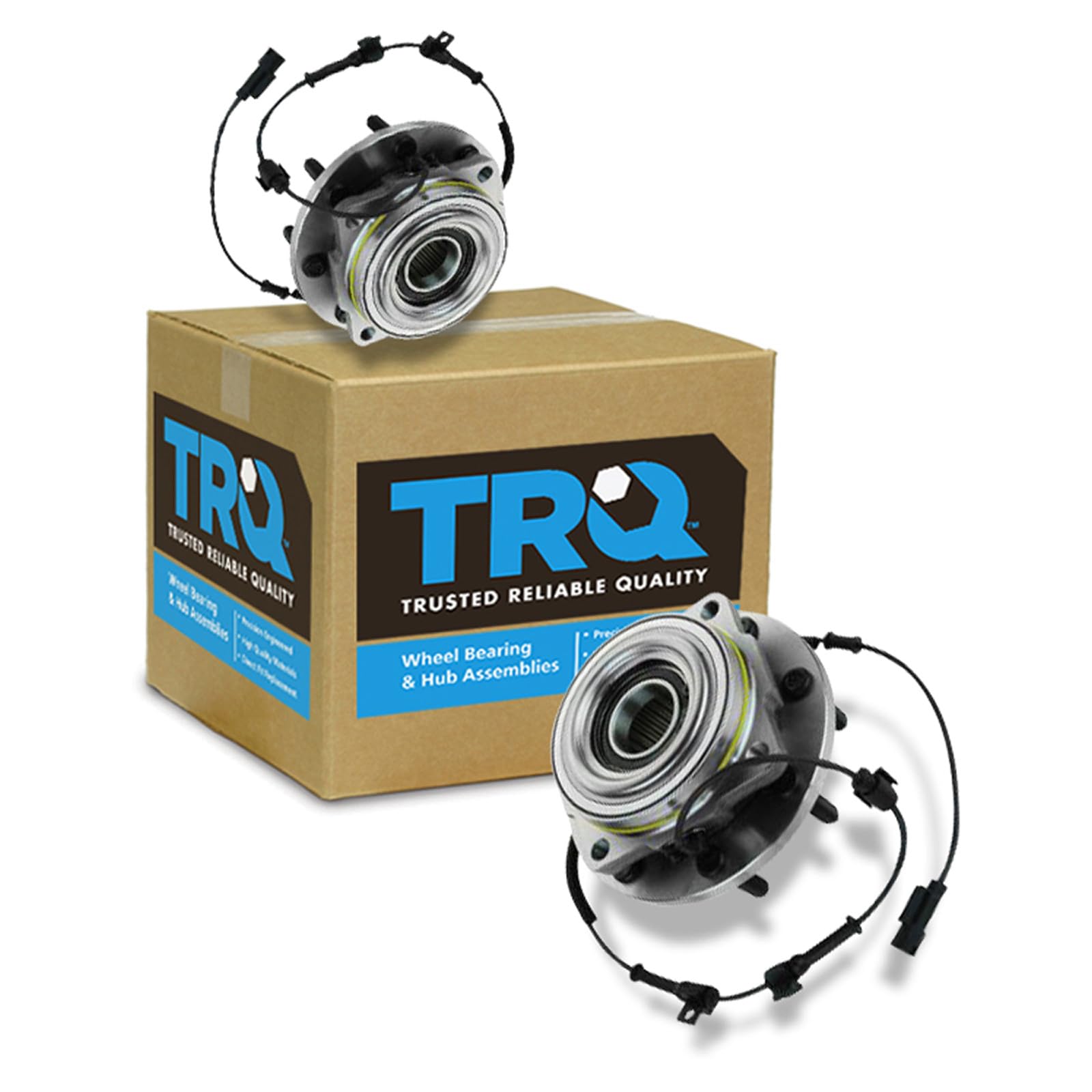 TRQ Front Left and Right Wheel Bearing and Hub Assembly Set 2 Piece