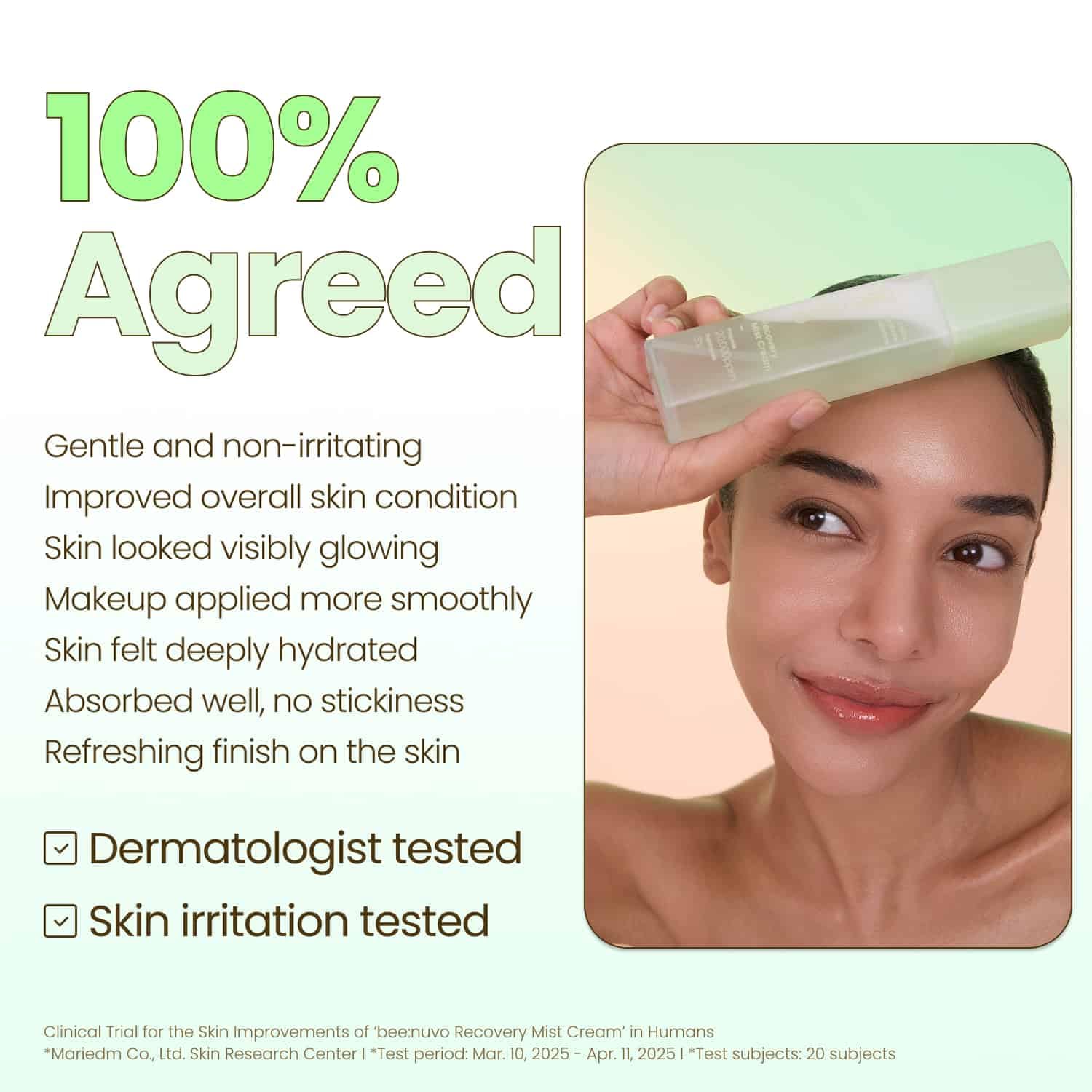 Recovery Mist Cream, Propolis 20,000 ppm, Panthenol 3%, Lightweight Hydrating Face Moisturizer, Soothing & Radiant Skin, Korean Skin Care (2.70 fl oz) - Image 8