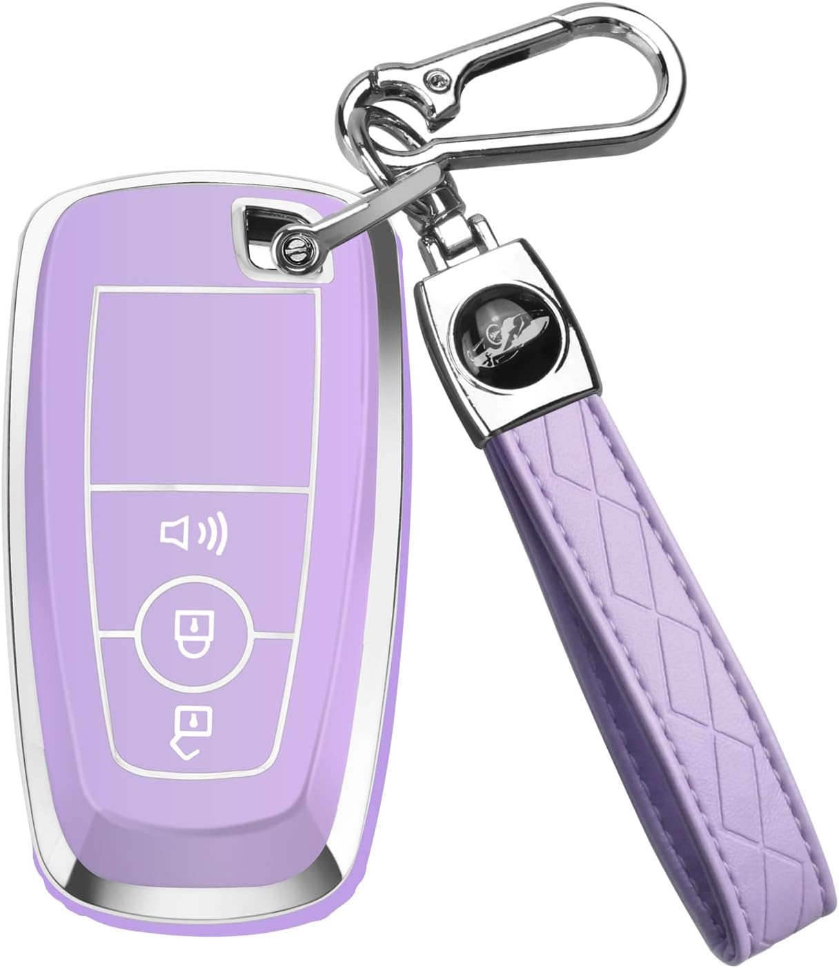 QBUC for Ford Key Fob Cover, Soft TPU Full Protection Key Fob Case Compatible with Ford F-150 2018-2024 Fusion Mustang Expedition Escape Edge Explorer Bronco Ranger Accessories(Pink,5 Buttons)