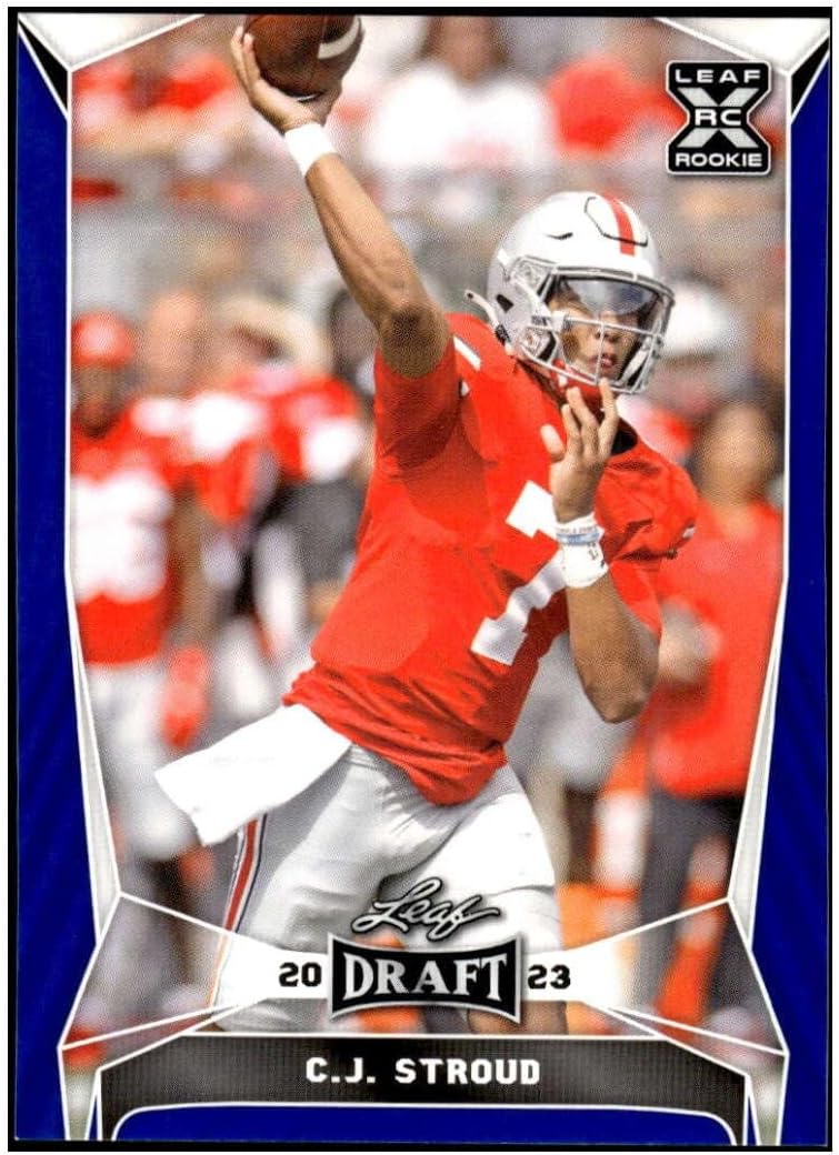 C.J. STROUD RC 2023 Leaf Draft Blue #43 ROOKIE NM-MT NFL Football XRC