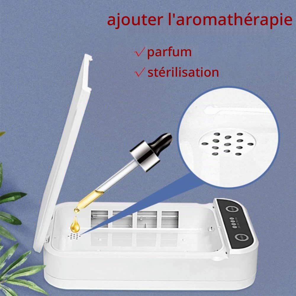 Boîte de stérilisation UV pour téléphone et objets personnels, bactéries nettoyantes ultraviolettes, port de charge USB, pour téléphone, masques et bijoux