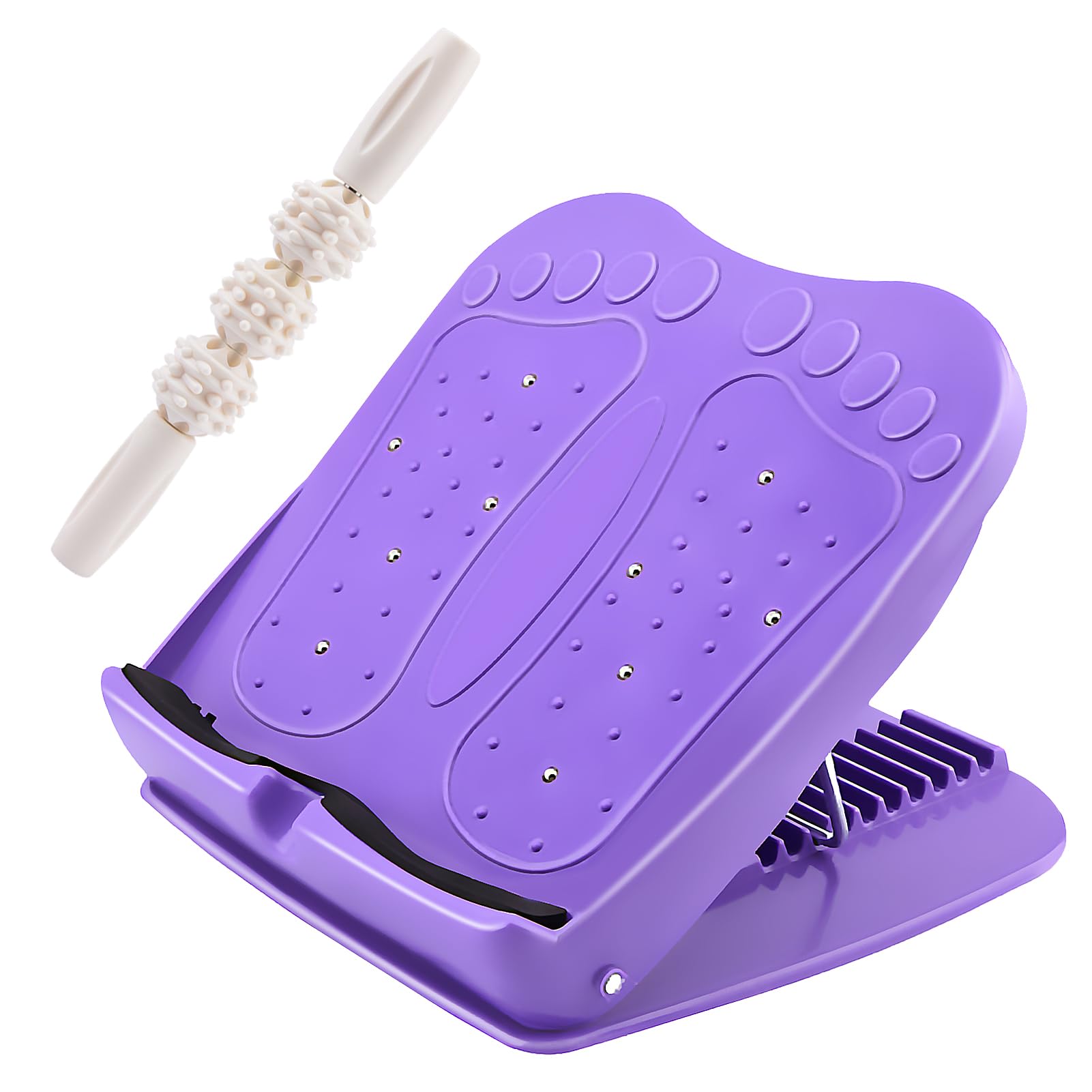 Slant Board, Calf Stretcher Slant Board with Massage Stick, 10 Level Adjustable Incline Board Slant, Ankle and Foot Incline Board, Strength Training Equipment for Calf Ankle Foot